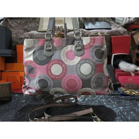 Coach Ashley Signature Snaphead Graphic Logo Carryall Satchel Crossbody 15504 - Picture 2 of 15